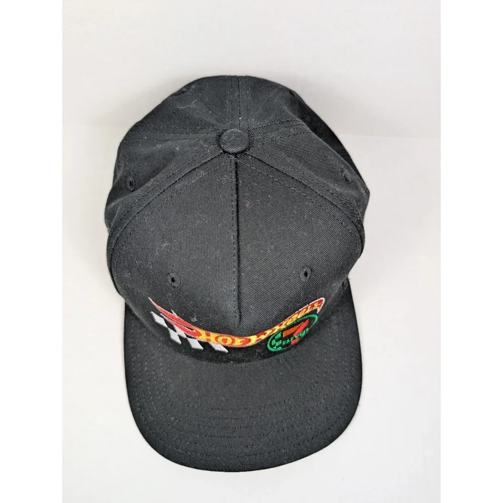 Hot Wheels x 7-11 Logo Hat Black Snapback Adjustable 100% Cotton Limited Edition